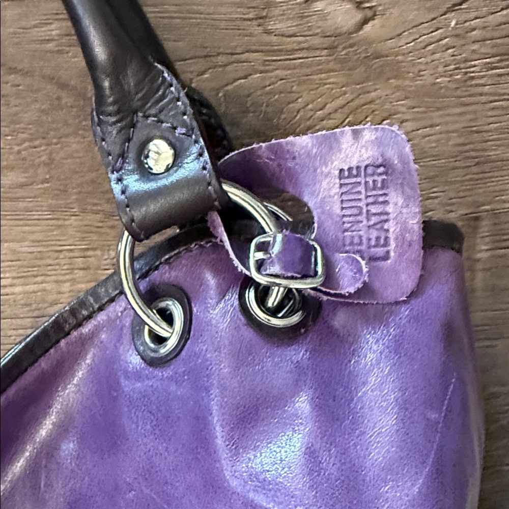 Nino BOSSI Purple Leather Shoulder Bag - Picture 5 of 11